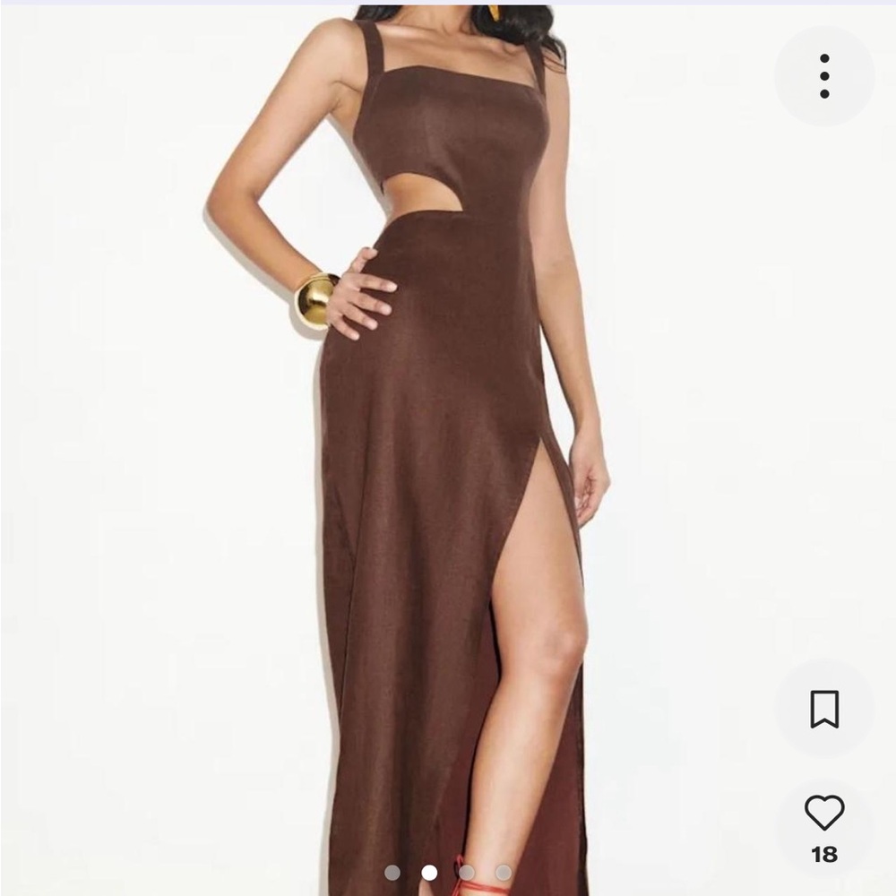 Reformation Chocolate Brown Dress